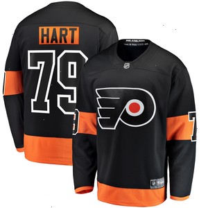 Carter Hart Philadelphia Flyers Fanatics Branded Alternate Premier Breakaway Player Jersey - Black