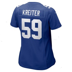 Casey Kreiter New York Giants Nike Women's Team Game Jersey - Royal