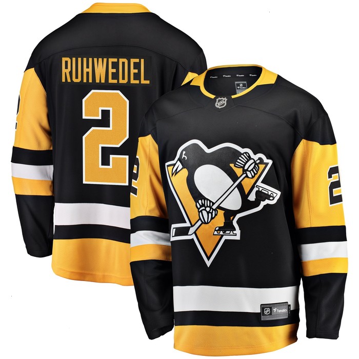 Chad Ruhwedel Pittsburgh Penguins Fanatics Branded Home Breakaway Player Jersey - Black