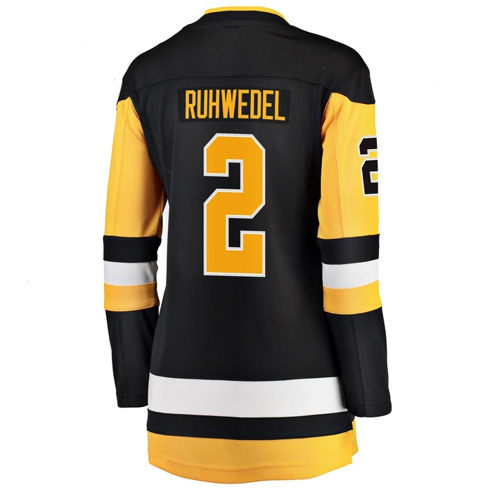 Chad Ruhwedel Pittsburgh Penguins Fanatics Branded Women's Premier Breakaway Player Jersey - Black