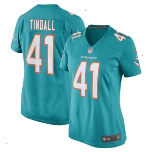 Channing Tindall Miami Dolphins Nike Women's Game Player Jersey - Aqua