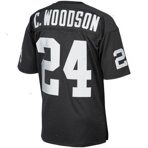 Charles Woodson Las Vegas Raiders Mitchell & Ness 2002 Authentic Throwback Retired Player Jersey - Black