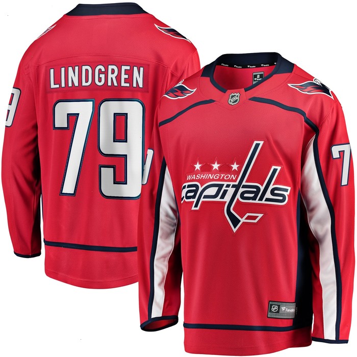 Charlie Lindgren Washington Capitals Fanatics Branded Home Breakaway Player Jersey - Red