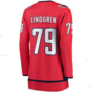 Charlie Lindgren Washington Capitals Fanatics Branded Women's Home Breakaway Player Jersey - Red