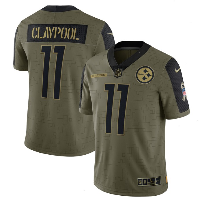 Chase Claypool Pittsburgh Steelers Nike 2021 Salute To Service Limited Player Jersey - Olive