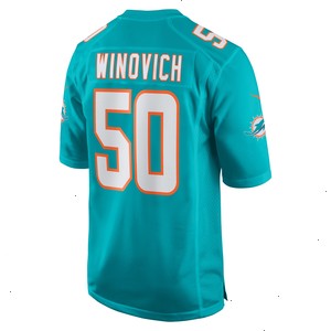 Chase Winovich Miami Dolphins Nike Team Game Jersey - Aqua