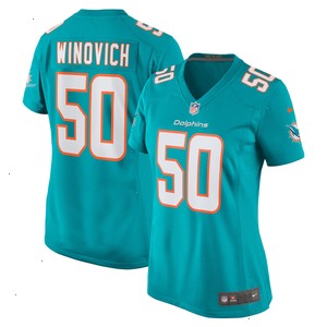 Chase Winovich Miami Dolphins Nike Women's Team Game Jersey - Aqua