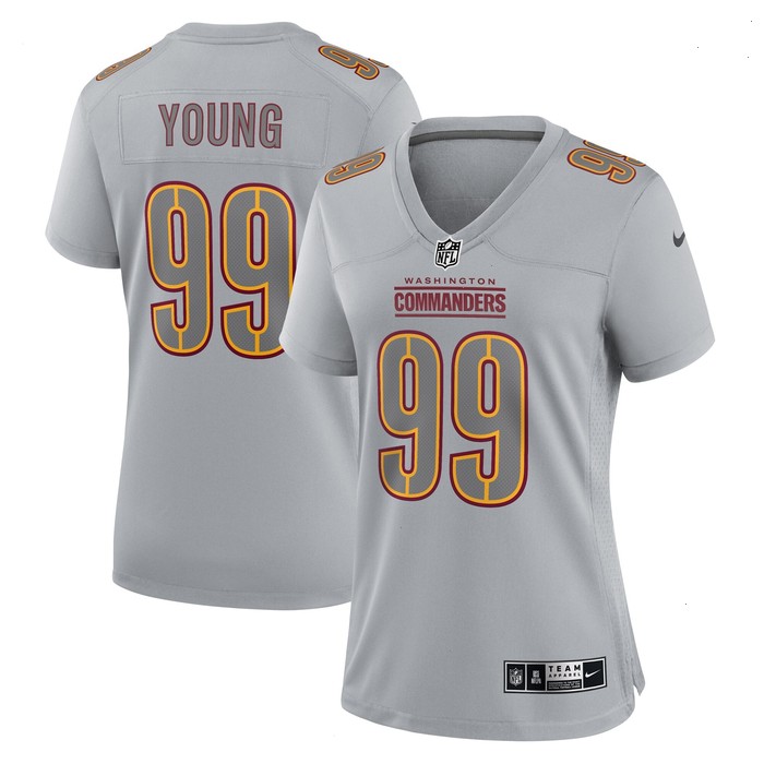 Chase Young Washington Commanders Nike Women's Atmosphere Fashion Game Jersey - Gray