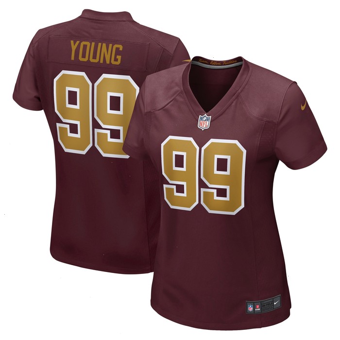 Chase Young Washington Football Team Nike Women's Alternate Game Jersey - Burgundy