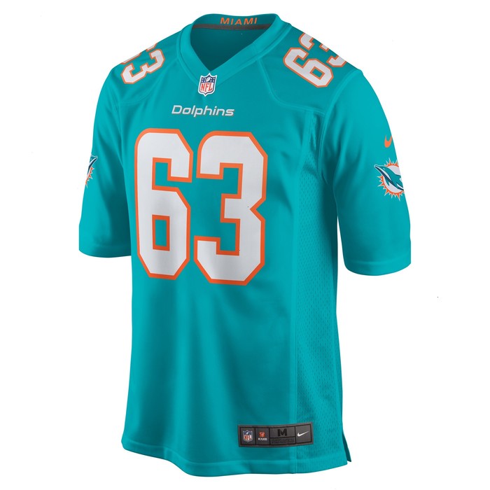 Chasen Hines Miami Dolphins Nike Team Game Jersey - Aqua