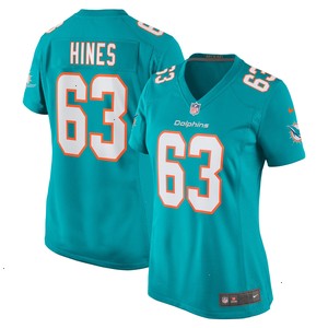 Chasen Hines Miami Dolphins Nike Women's Team Game Jersey - Aqua