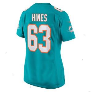 Chasen Hines Miami Dolphins Nike Women's Team Game Jersey - Aqua