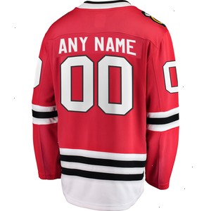 Chicago Blackhawks Fanatics Branded Home Breakaway Custom Jersey - Red