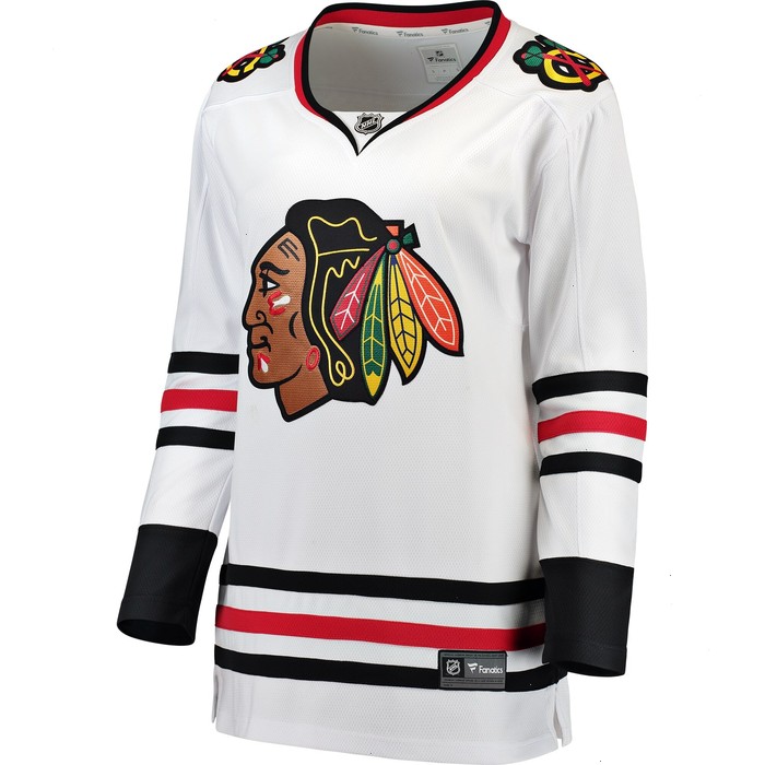 Chicago Blackhawks Fanatics Branded Women's Away Breakaway Custom Jersey - White