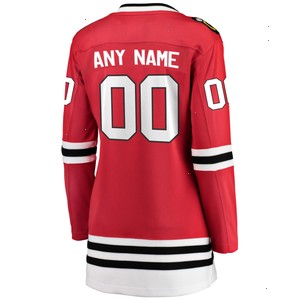 Chicago Blackhawks Fanatics Branded Women's Home Breakaway Custom Jersey - Red