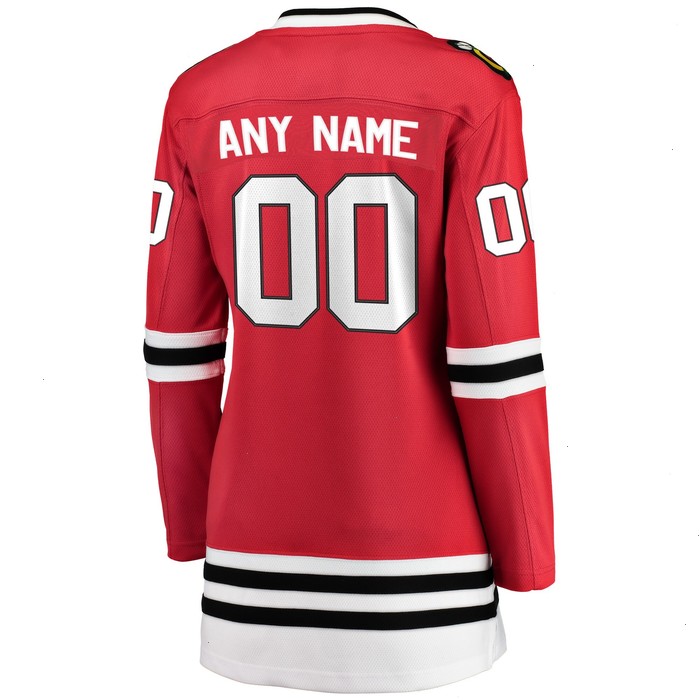 Chicago Blackhawks Fanatics Branded Women's Home Breakaway Custom Jersey - Red