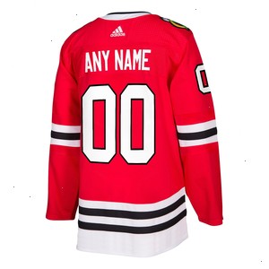 Chicago Blackhawks adidas Authentic Custom Jersey - Red