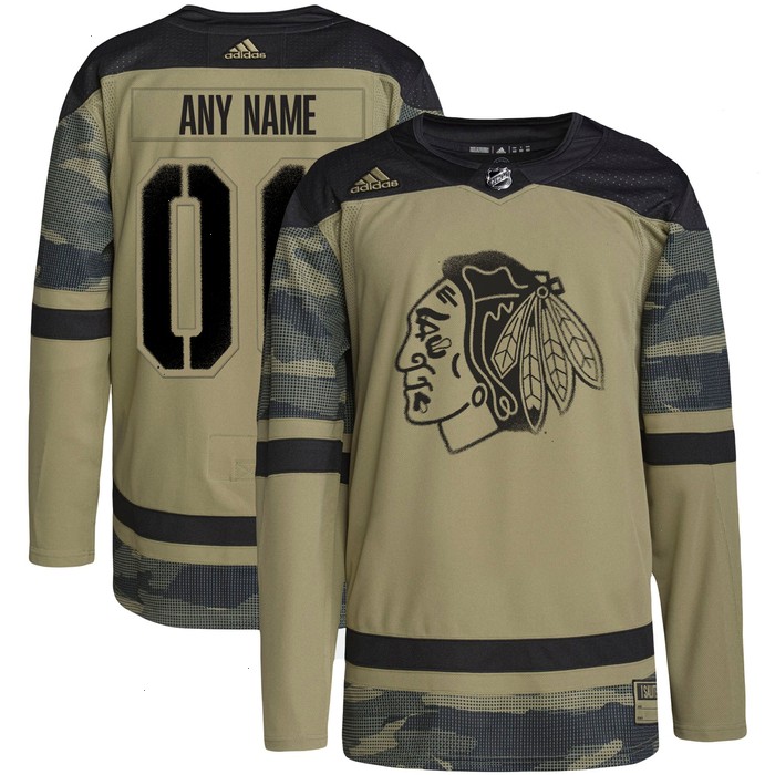 Chicago Blackhawks adidas Military Appreciation Team Authentic Custom Practice Jersey - Camo