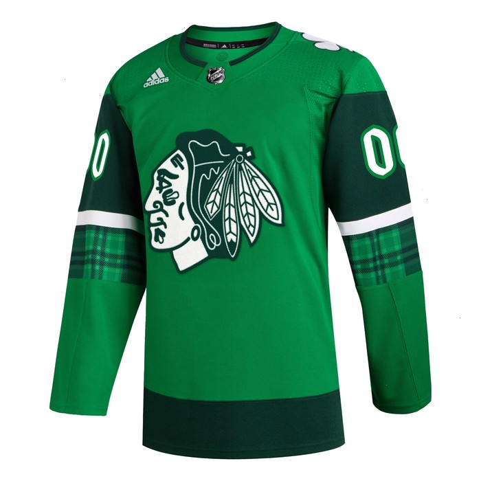 Chicago Blackhawks adidas St. Patrick's Day Authentic Custom Jersey - Kelly Green