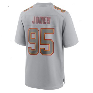 Chris Jones Kansas City Chiefs Nike Super Bowl LVII Patch Atmosphere Fashion Game Jersey - Gray