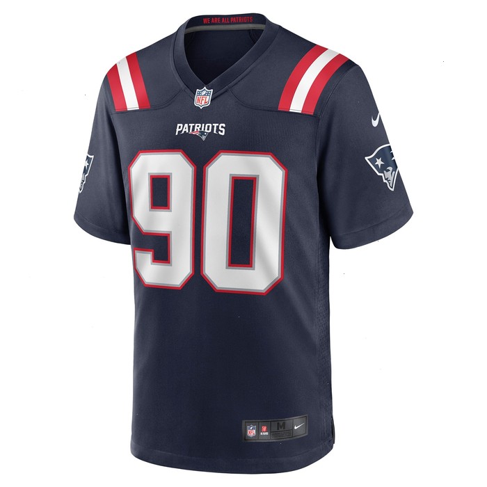 Christian Barmore New England Patriots Nike Player Game Jersey - Navy