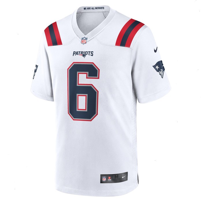 Christian Gonzalez New England Patriots Nike Game Jersey - White