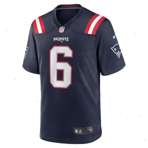 Christian Gonzalez New England Patriots Nike Team Game Jersey - Navy