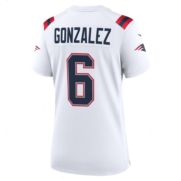 Christian Gonzalez New England Patriots Nike Women's Game Jersey - White