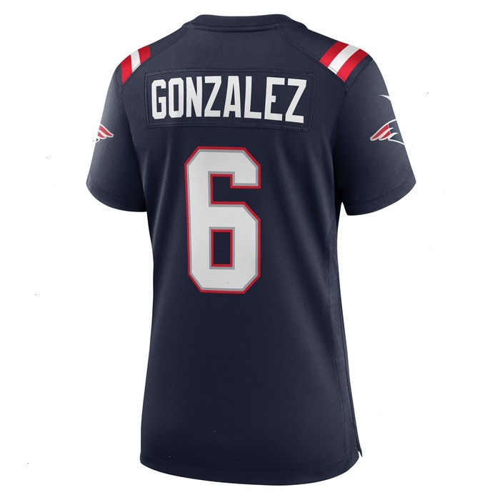 Christian Gonzalez New England Patriots Nike Women's Team Game Jersey - Navy