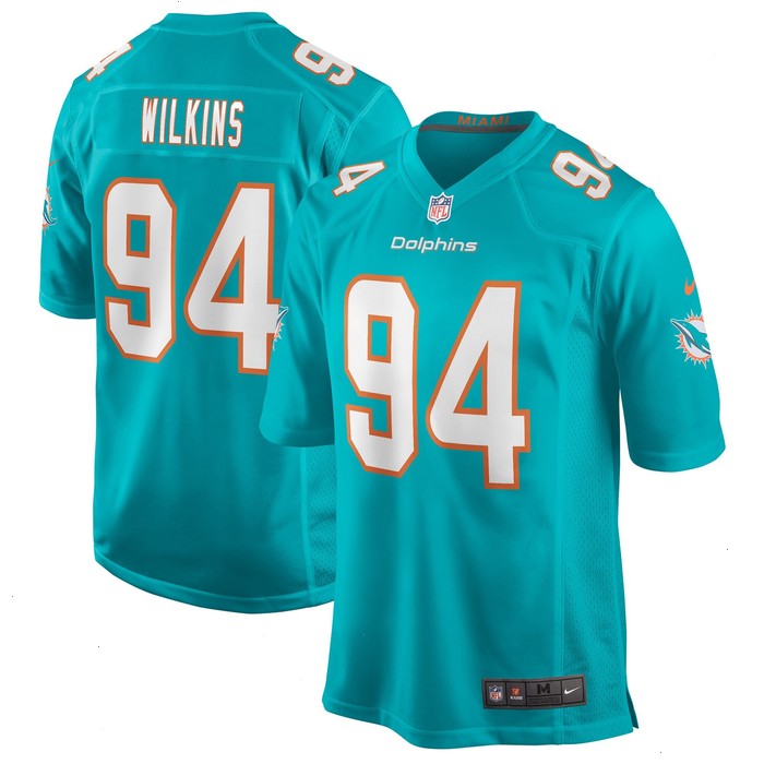 Christian Wilkins Miami Dolphins Nike Game Jersey - Aqua