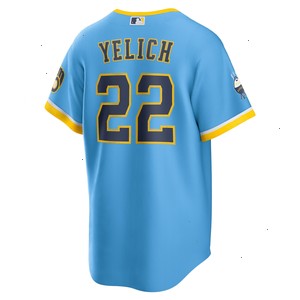 Christian Yelich Milwaukee Brewers Nike 2022 City Connect Replica Player Jersey - Powder Blue