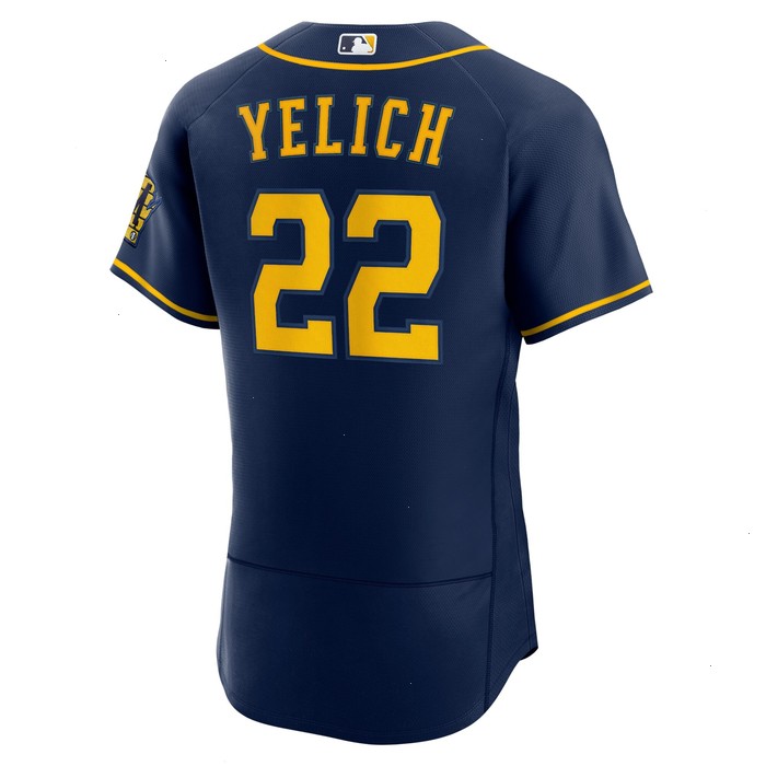 Christian Yelich Milwaukee Brewers Nike 50th Season Alternate Authentic Player Jersey - Navy