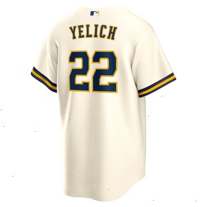 Christian Yelich Milwaukee Brewers Nike Alternate Replica Player Jersey - Cream