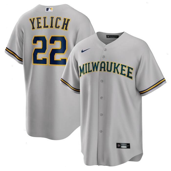 Christian Yelich Milwaukee Brewers Nike Alternate Replica Player Jersey - Gray