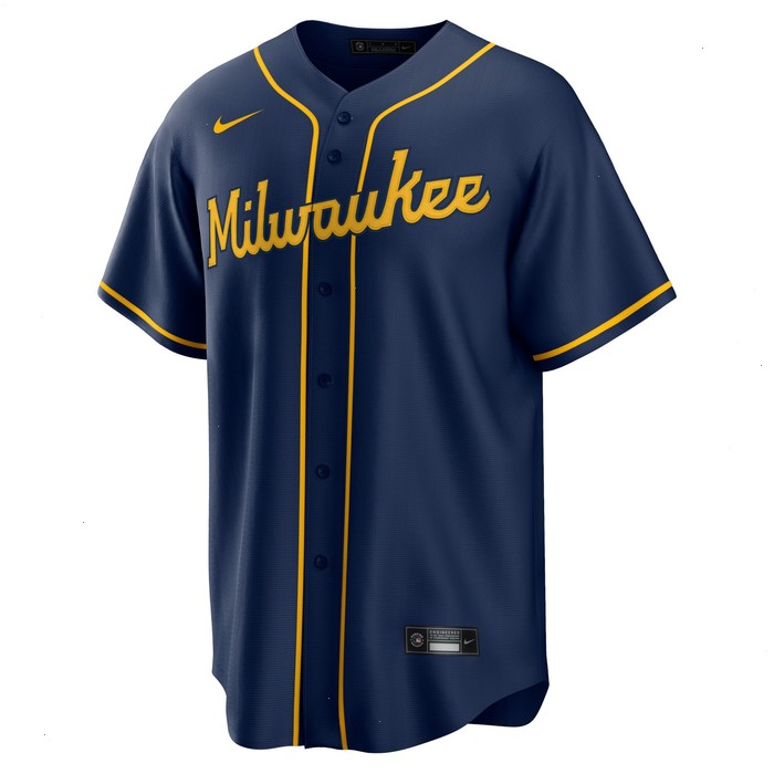 Christian Yelich Milwaukee Brewers Nike Alternate Replica Player Jersey - Navy