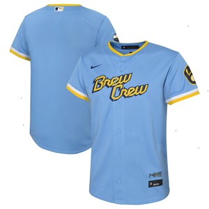 Christian Yelich Milwaukee Brewers Nike Preschool 2022 City Connect Replica Player Jersey - Powder Blue