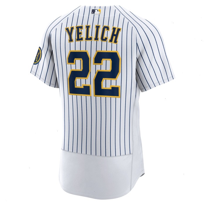 Christian Yelich Milwaukee Brewers Nike Team Alternate Authentic Player Jersey - White