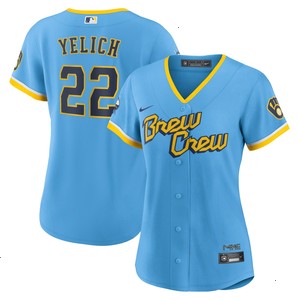 Christian Yelich Milwaukee Brewers Nike Women's 2022 City Connect Replica Player Jersey - Powder Blue