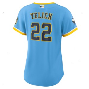 Christian Yelich Milwaukee Brewers Nike Women's 2022 City Connect Replica Player Jersey - Powder Blue