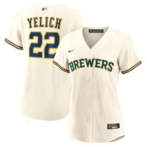 Christian Yelich Milwaukee Brewers Nike Women's Home Replica Player Jersey - Cream