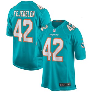 Clayton Fejedelem Miami Dolphins Nike Game Jersey - Aqua