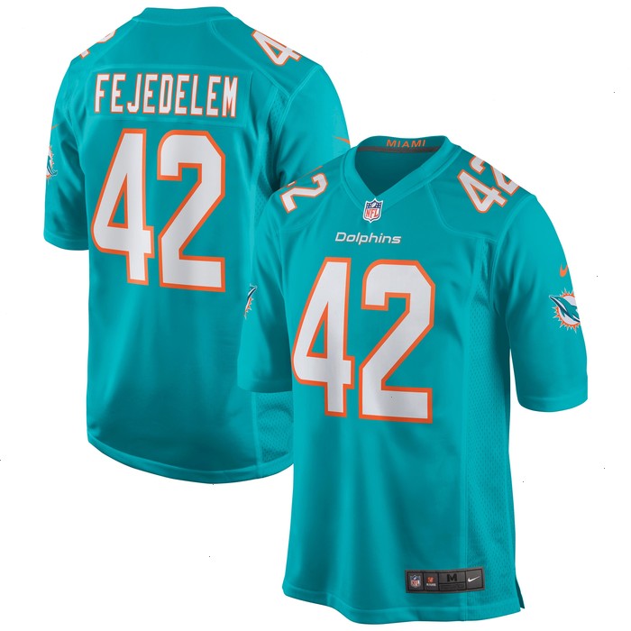 Clayton Fejedelem Miami Dolphins Nike Game Jersey - Aqua