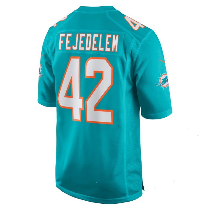 Clayton Fejedelem Miami Dolphins Nike Game Jersey - Aqua