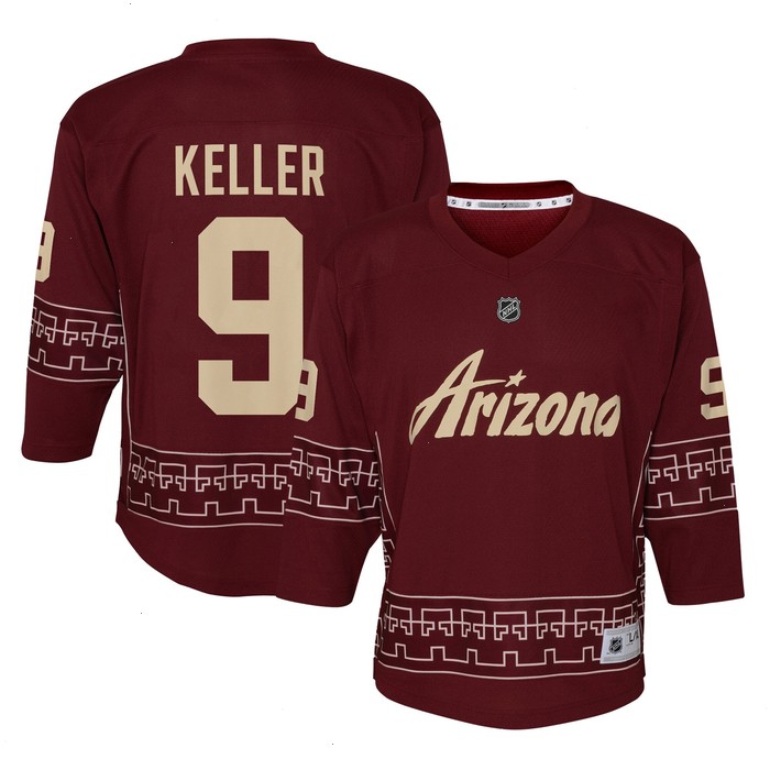 Clayton Keller Arizona Coyotes Youth Alternate 2022/23 Replica Player Jersey - Garnet