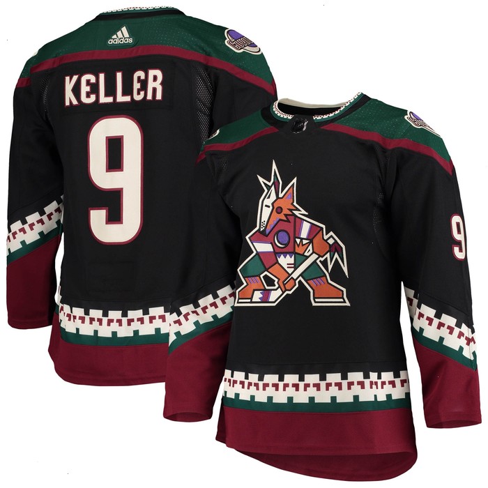 Clayton Keller Arizona Coyotes adidas Home Primegreen Authentic Pro Player Jersey - Black