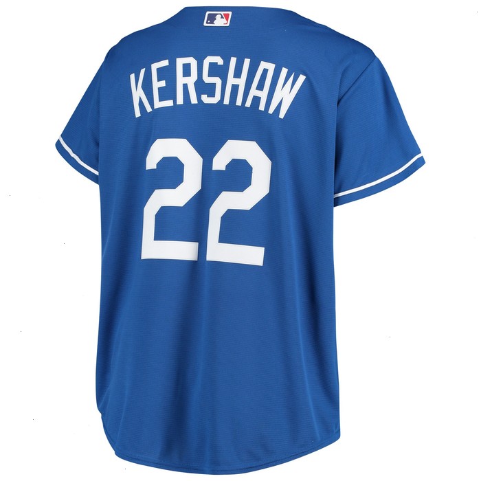 Clayton Kershaw Los Angeles Dodgers Women's Plus Size Replica Player Jersey - Royal