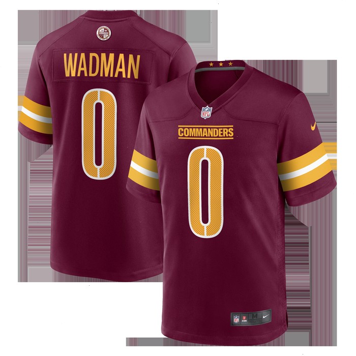 Colby Wadman Washington Commanders Nike Game Jersey - Burgundy