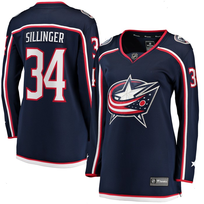 Cole Sillinger Columbus Blue Jackets Fanatics Branded Women's Home Breakaway Player Jersey - Navy