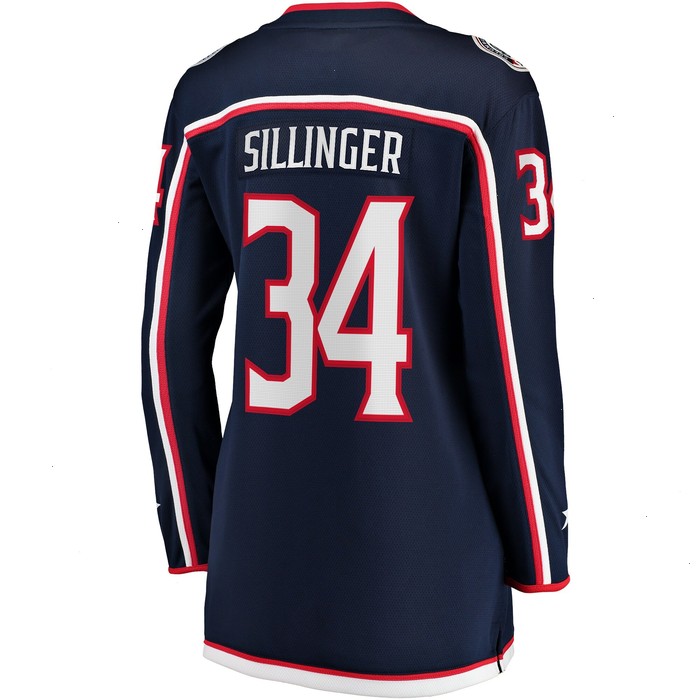 Cole Sillinger Columbus Blue Jackets Fanatics Branded Women's Home Breakaway Player Jersey - Navy