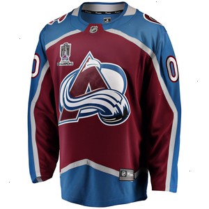 Colorado Avalanche Fanatics Branded Home 2022 Stanley Cup Champions Breakaway Custom Jersey - Burgundy